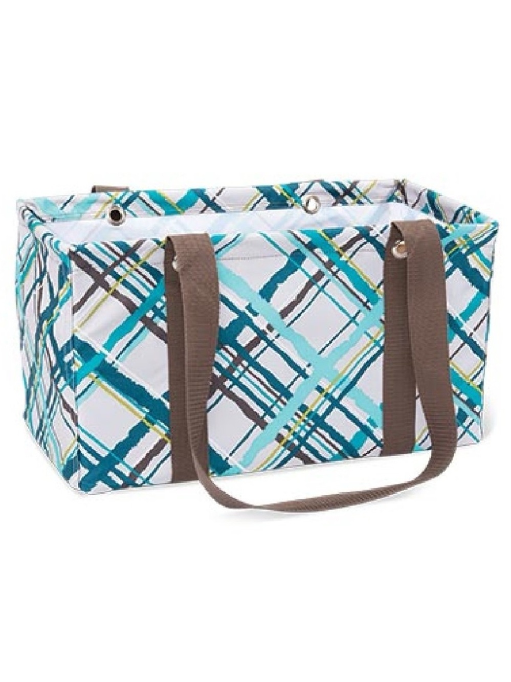 Thirty-One Medium Utility Tote in Sea Plaid